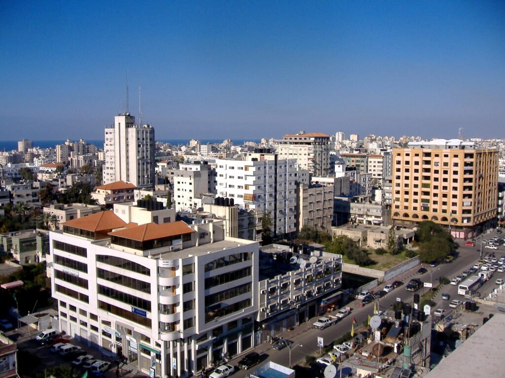 Vista de la ciudad de Gaza, Franja de Gaza