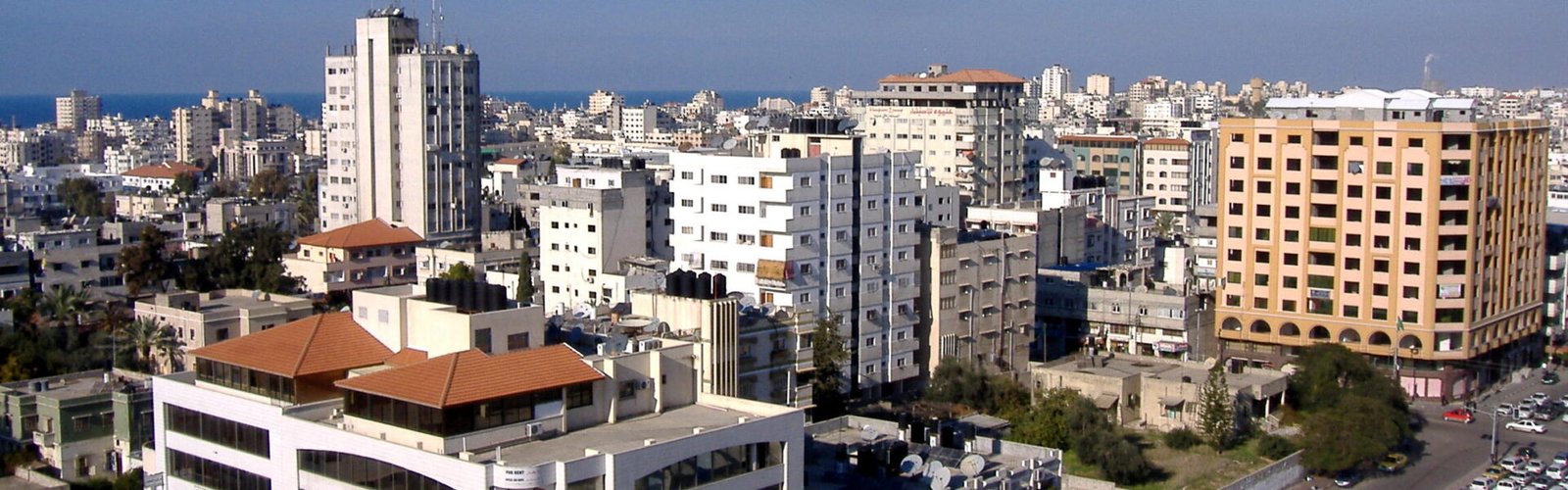 Vista de la ciudad de Gaza, Franja de Gaza