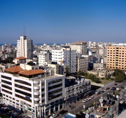 Vista de la ciudad de Gaza, Franja de Gaza