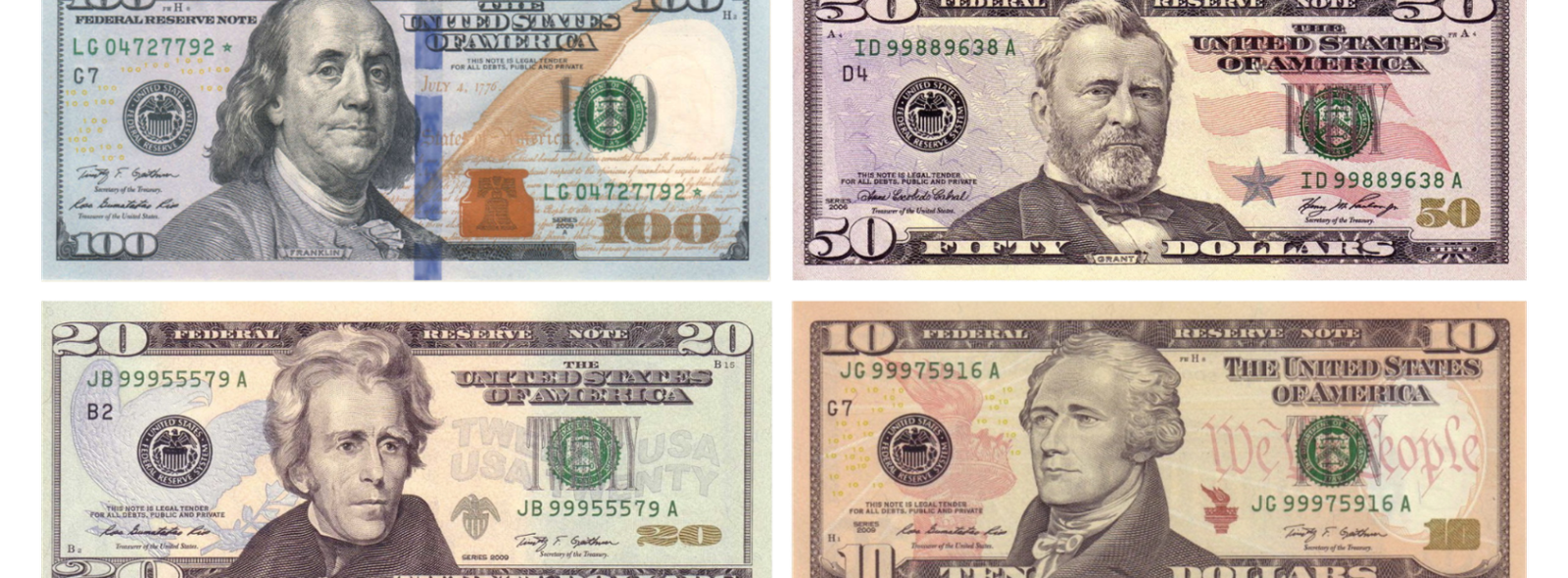 Billetes de dólar estadounidense